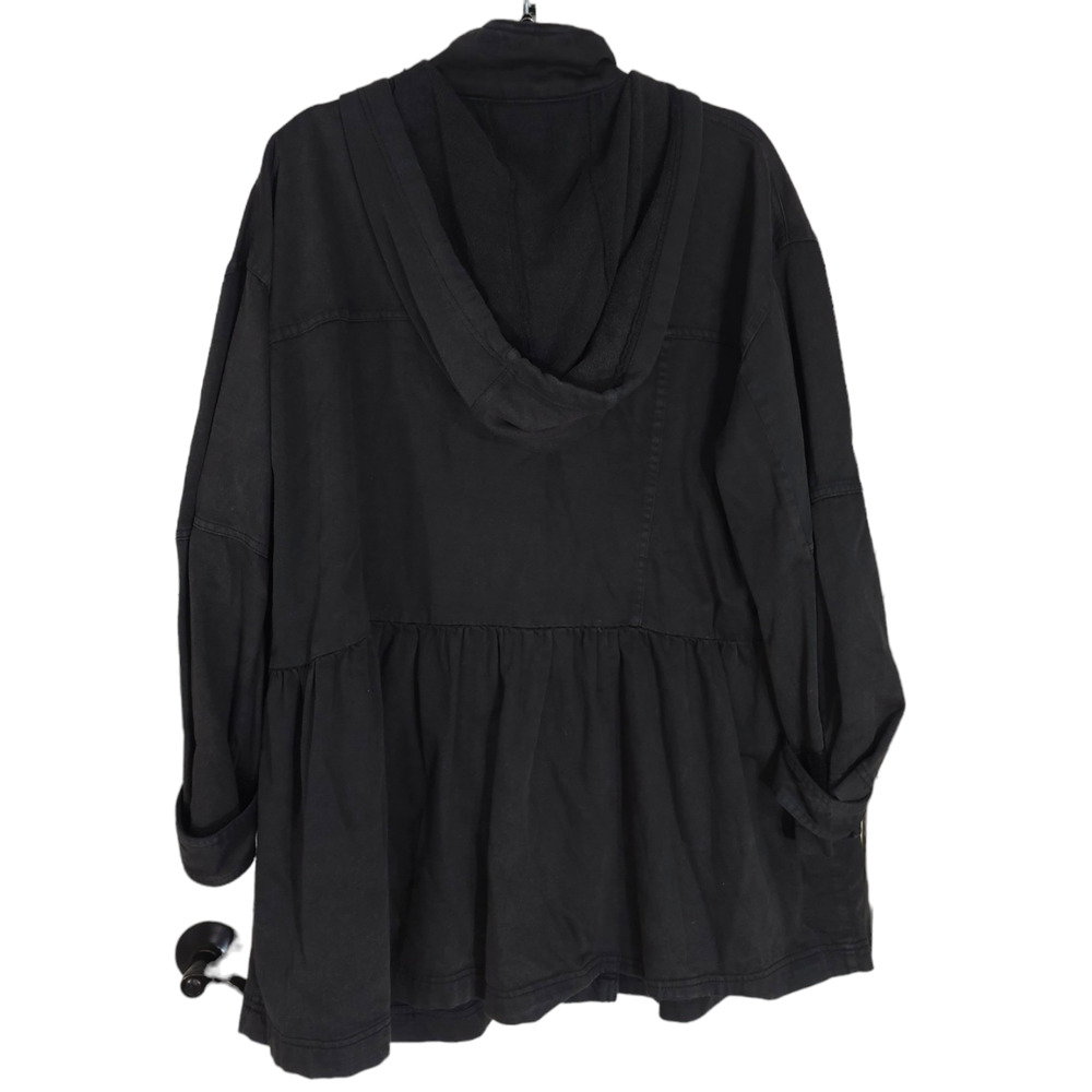 Free People Nocturne Parka Jacket Womens XS Black 100% Cotton Pockets Hooded - Picture 2 of 14